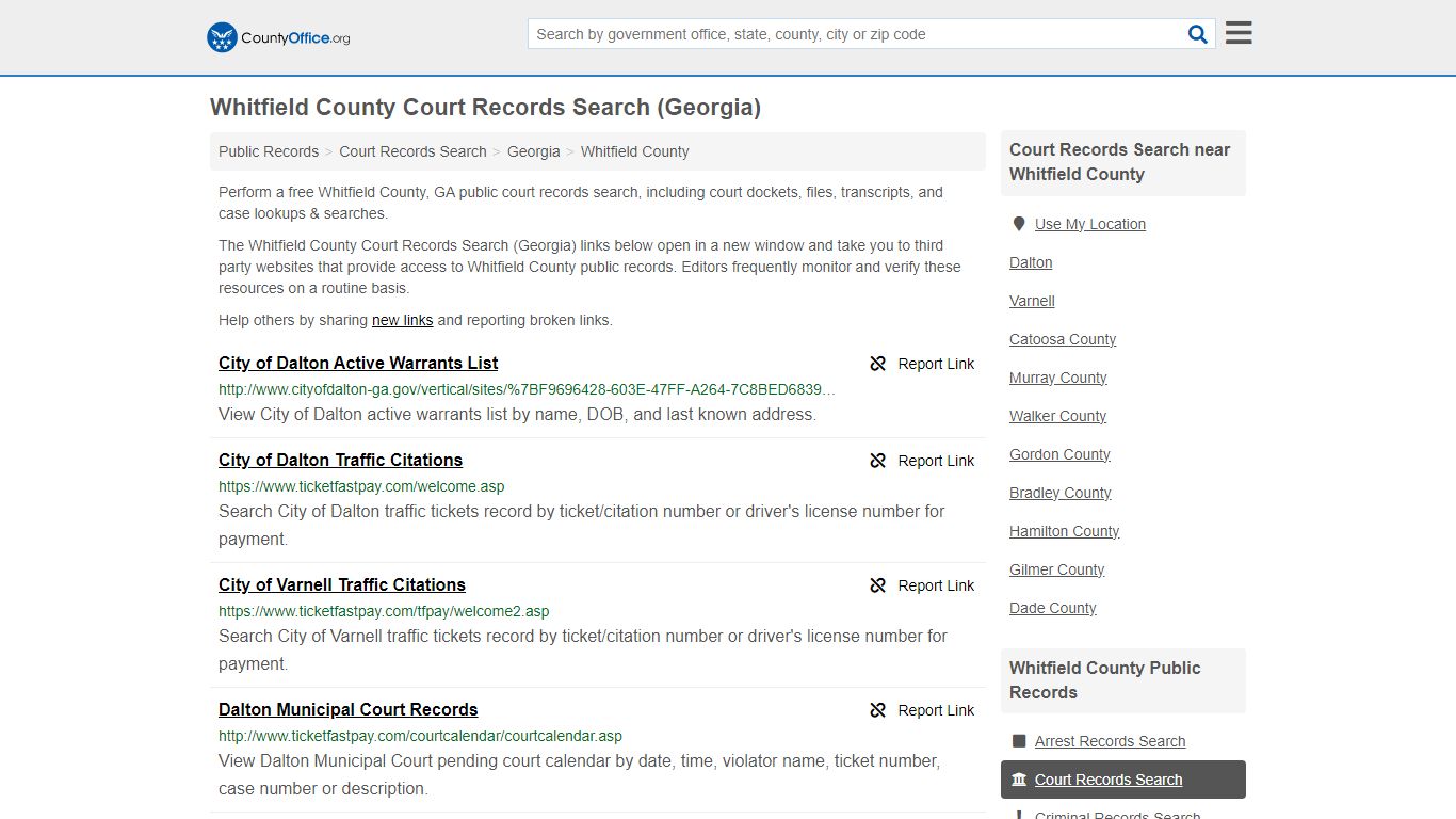 Whitfield County Court Records Search (Georgia) - County Office